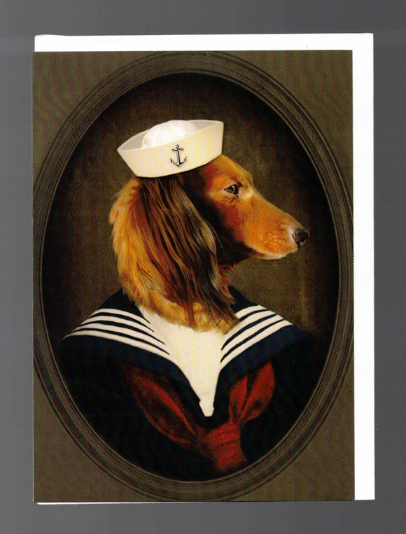 GREETING CARD / Doxie Seadog
