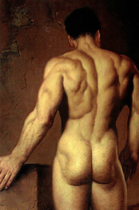 POSTCARD / Anonymous / Nude male figure form back / 1