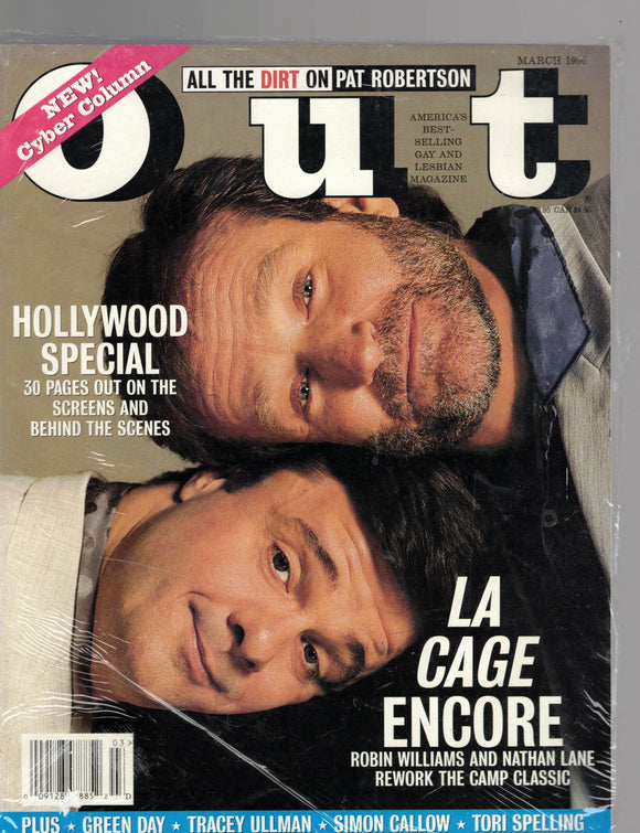 OUT MAGAZINE / 1996 March / Robin Williams / Nathan Lane