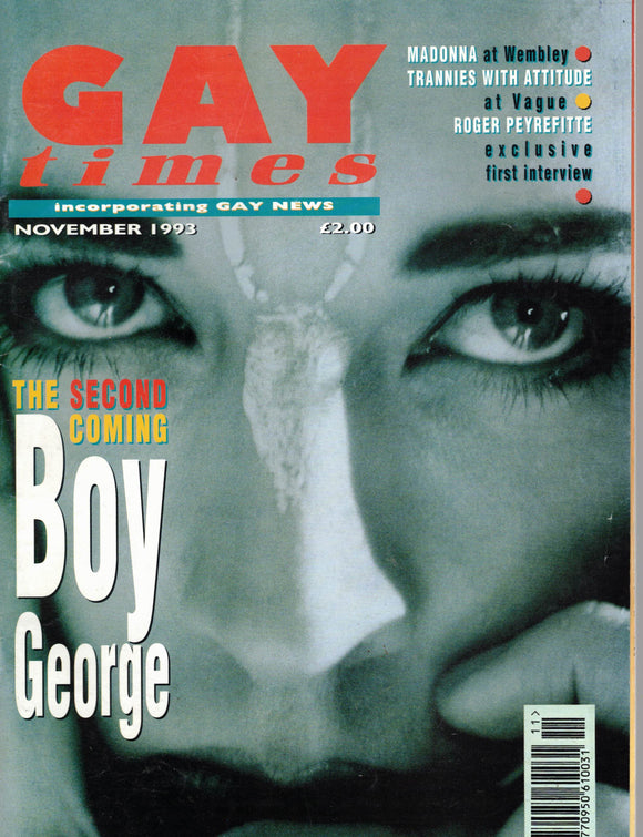 GAY TIMES MAGAZINE / 1993 / November / Boy George
