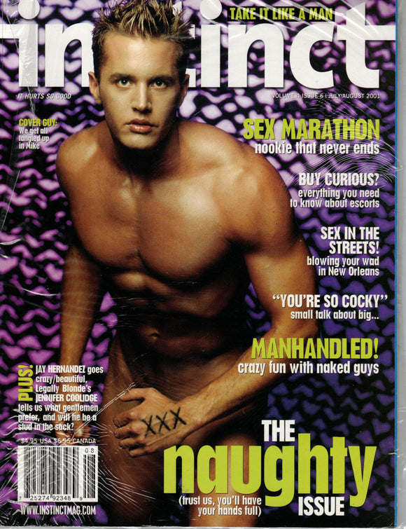 INSTINCT MAGAZINE / 2000 / July - August 2001 / Jennifer Coolidge / Jay Hernandez