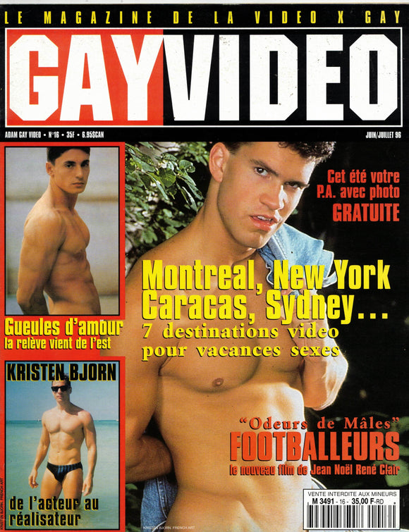 GAY VIDEO France / 1996 / Juin - Juillet / Kristen Bjorn / David Thompson / Sean Diamond / Ryan Fox / Steve Fox / Ty Fox