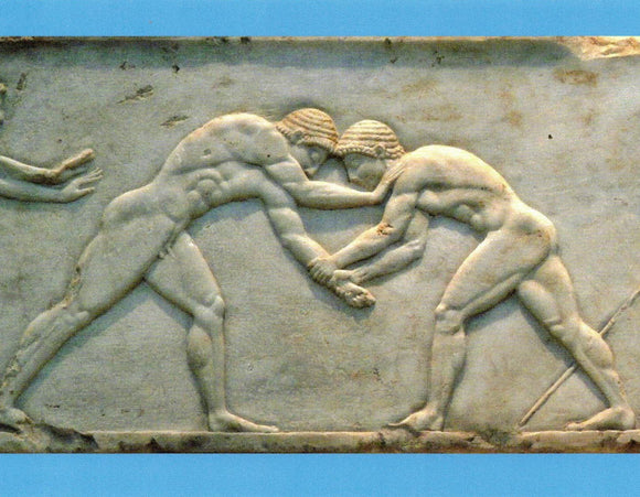 POSTCARD / Anonymous / Athenian Wrestlers, 510-500 B.C.
