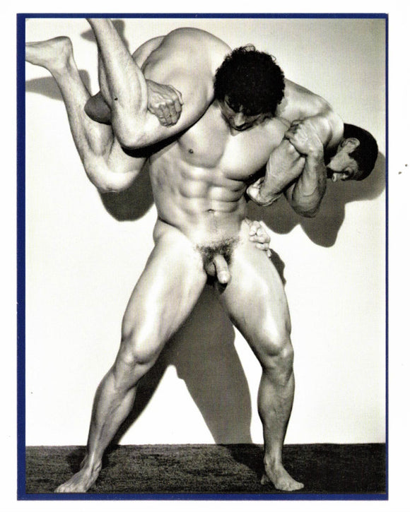 POSTCARD / Big Max + Tony Regalia wrestling
