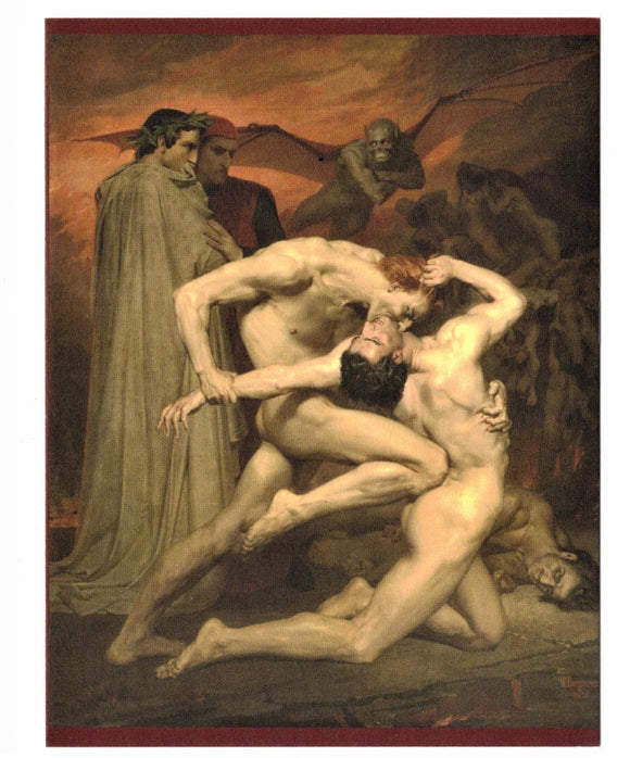 POSTCARD / BOUGUEREAU William / Dante and Virgil in Hell, 1850