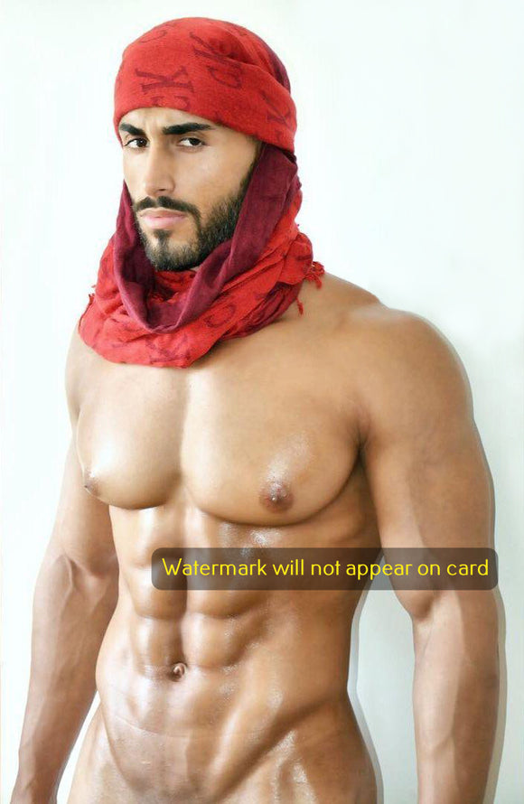 POSTCARD / Arab man with red turban