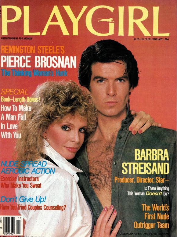PLAYGIRL / 1984 / February / Pierce Brosnan / Barbra Streisand
