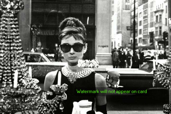 POSTCARD / Audrey Hepburn / Breakfast at Tiffany's, 1961