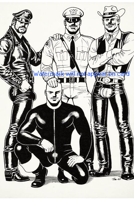POSTCARD / Tom of Finland / Four Leather Men