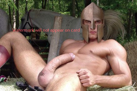 POSTCARD / Trojan warrior nude