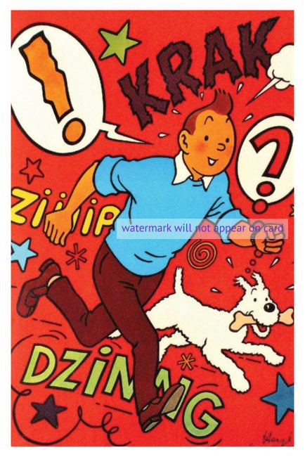 POSTCARD / Tintin / Krak Dzinng