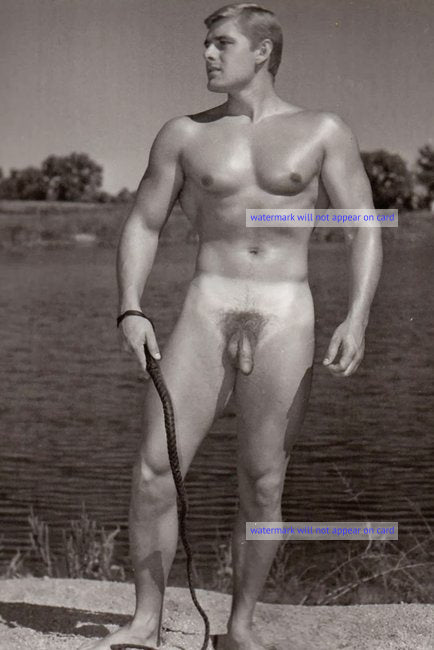 POSTCARD / Constantin nude with whip