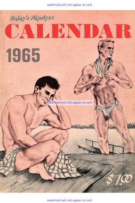 POSTCARD / Calendar Men 1965