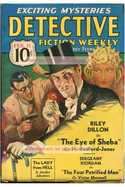 POSTCARD / Detective Fiction Weekly / The eyes of Sheeba