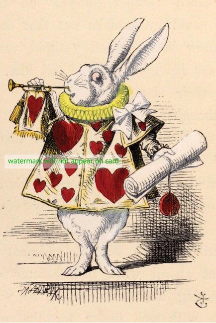 POSTCARD / TENNELL, John / Alice in Wonderland / The White Rabbit, 1865
