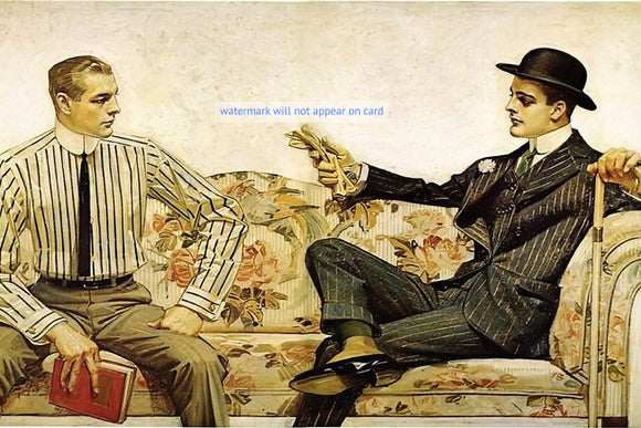 POSTCARD / LEYENDECKER Joseph / Two gentlemen, 1912