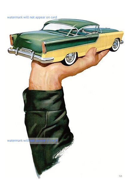 POSTCARD / Automobile Ad, 1956