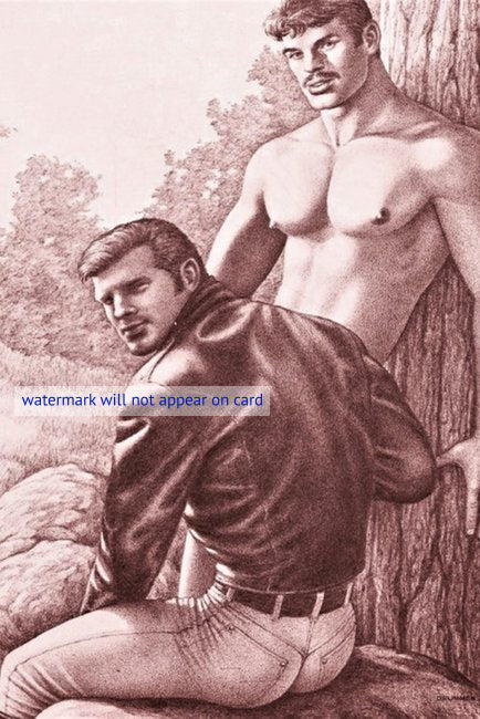 POSTCARD / Tom of Finland / Two men in the woods