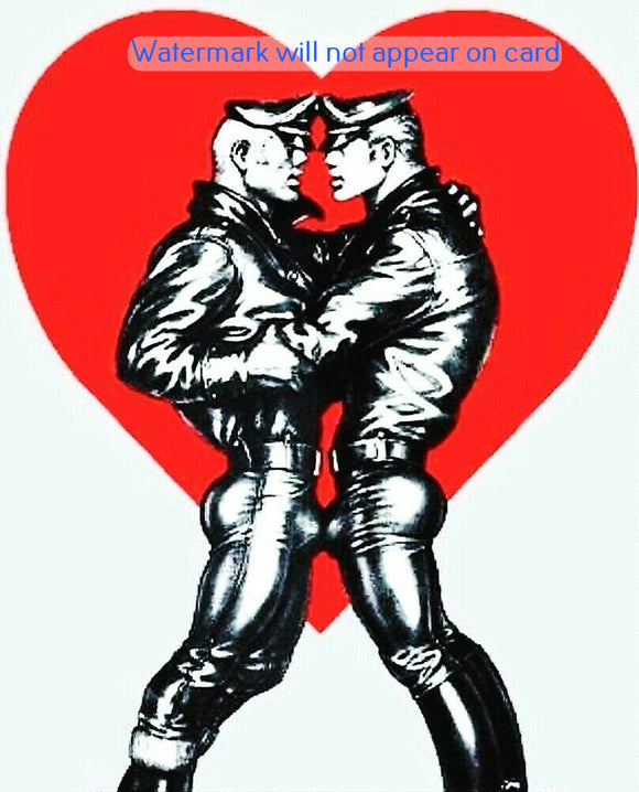 GREETING CARD / Tom of Finland / Leather Men in Love