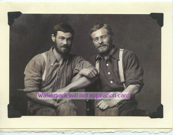 GREETING CARD / Lumberjacks couple