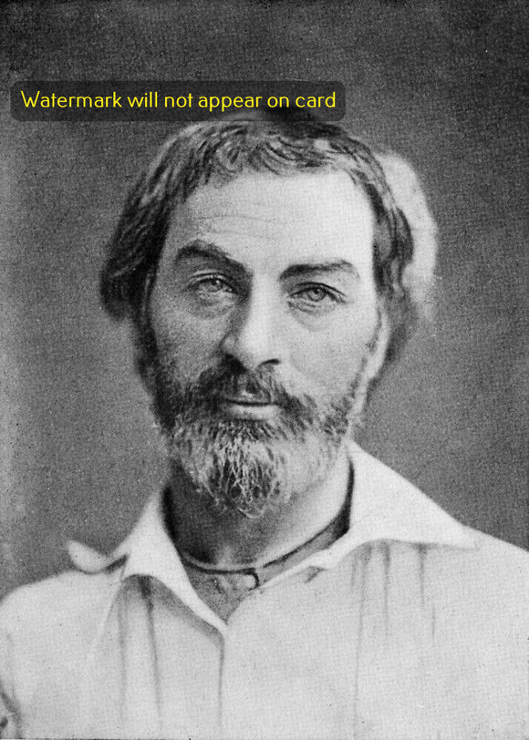GREETING CARD / Walt Whitman at 36 / 1855