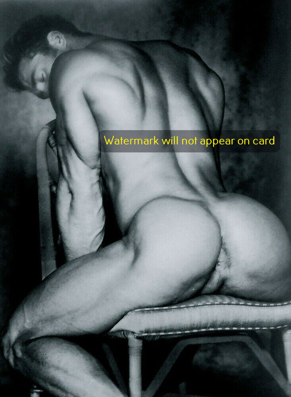 GREETING CARD / Billy Herrington nude from back