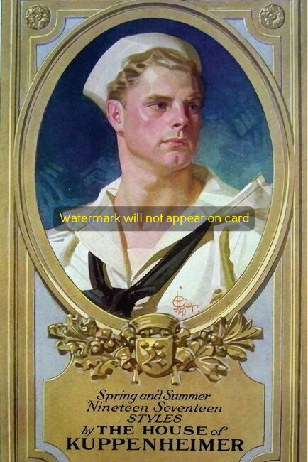 POSTCARD / LEYENDECKER Joseph / The House of Kuppenheimer, sailor 1917