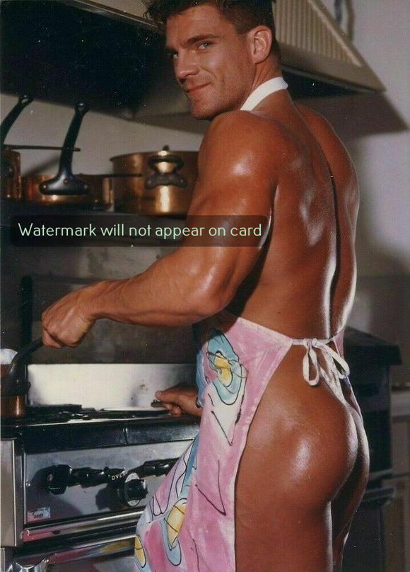 GREETING CARD / Hot nude chef