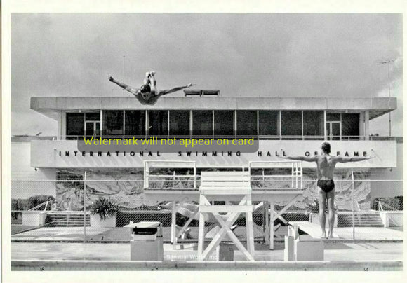 Postcard / WEBER, Bruce / Hall of Fame Swimming Pool, 1980