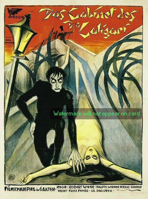 NOTE CARD / Cabinet of Dr Caligari, 1920 / Robert Wiene / Conrad Veidt