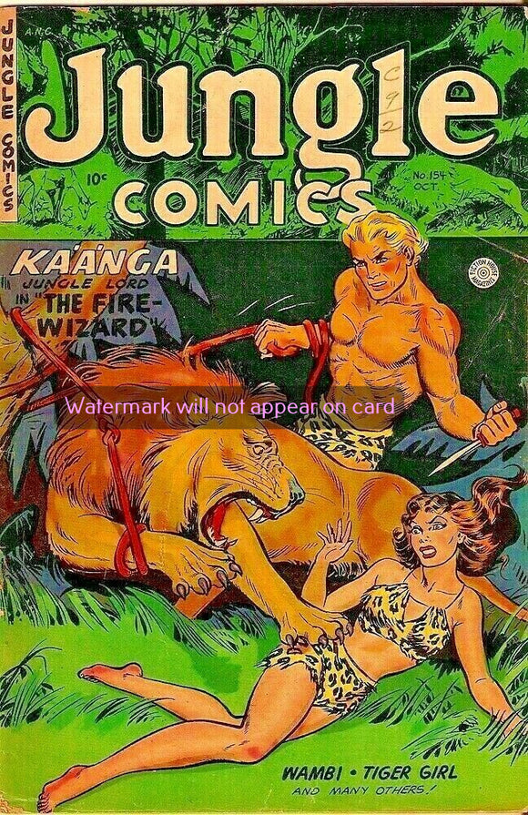 NOTE CARD / Jungle Comics / Kaanga, Jungle Lord, 1952