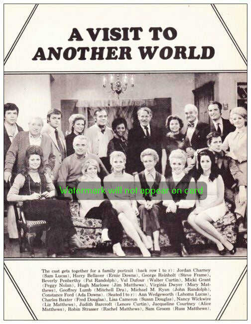 NOTE CARD / Another World Cast, 1967