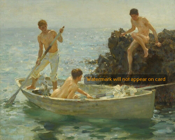 GREETING CARD / TUKE, Henry Scott / The bathing cove