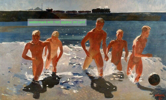 GREETING CARD / DENEIKA, Aleksandr / Out of water, 1935