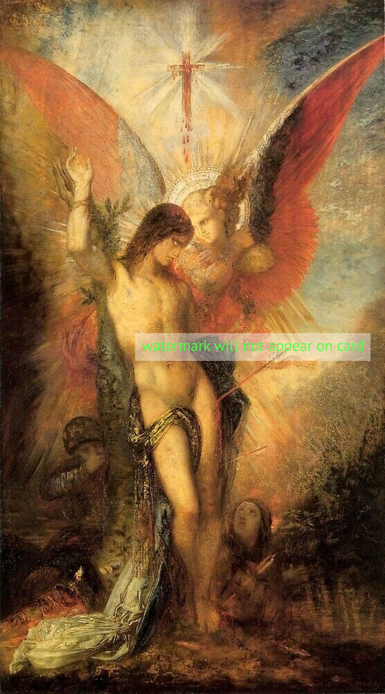 GREETING CARD / MOREAU, Gustave / Saint Sebastian + the Angel, 1876