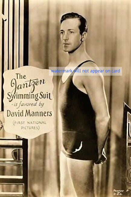 POSTCARD / David Manners / Jantzen Swimsuits, 1930s