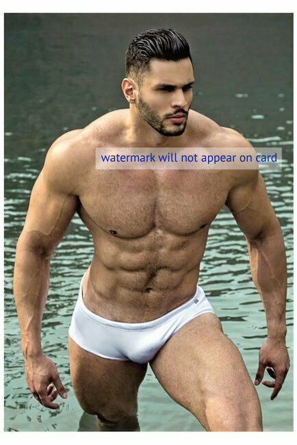 POSTCARD / Anthony in white swimsuit