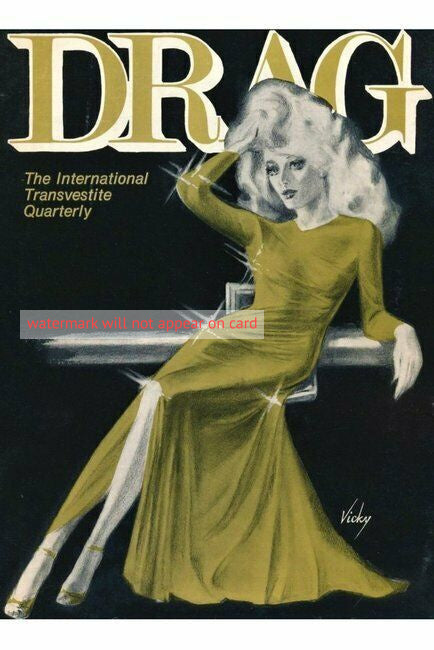 POSTCARD / Drag / International Transvestite Quarterly cover, 1977