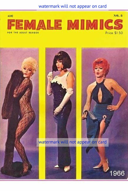 POSTCARD / Drag / Female Mimics, 1966