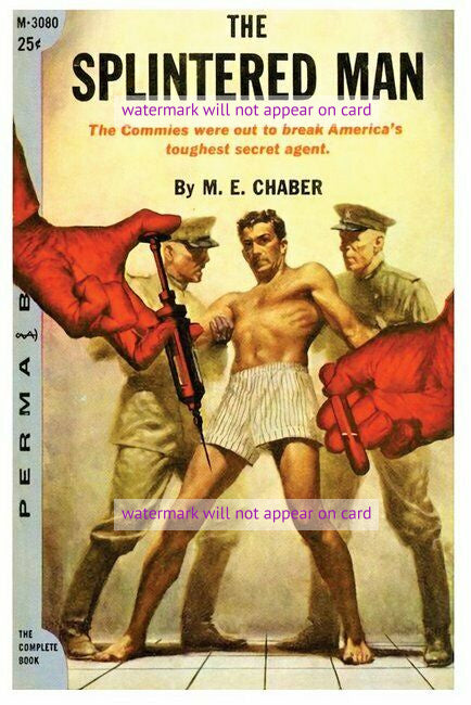 POSTCARD / Pulp Fiction / M.E. Chaber / The splintered man, 1957