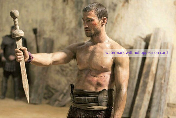 POSTCARD / SPARTACUS / Spartacus in the arena / Andy Whitfield