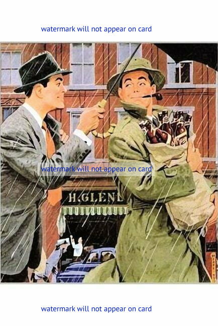 POSTCARD / WHITMORE, Coby / Two men under the rain