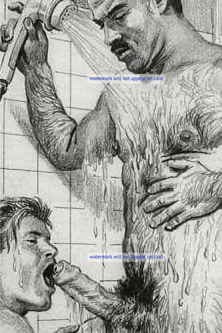 POSTCARD / Two nude men in shower
