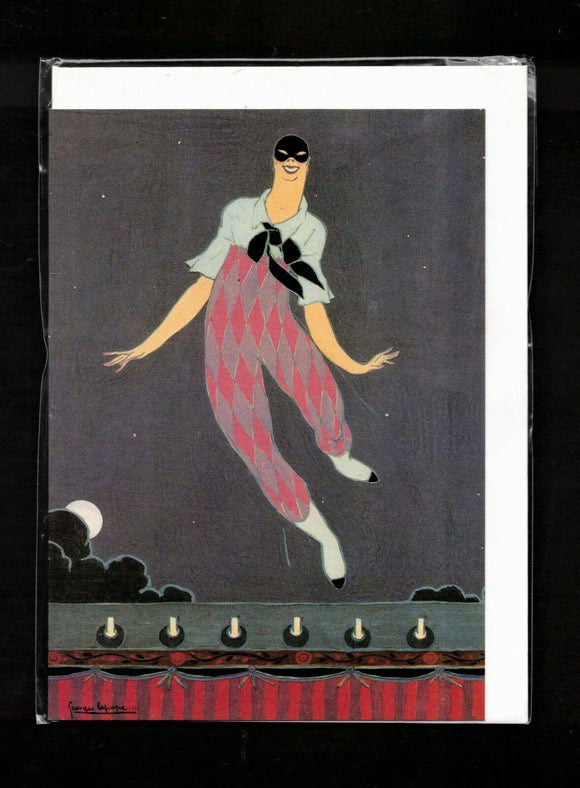 GREETING CARD / LEPAPE Georges / Nijinsky / Carnival 1911
