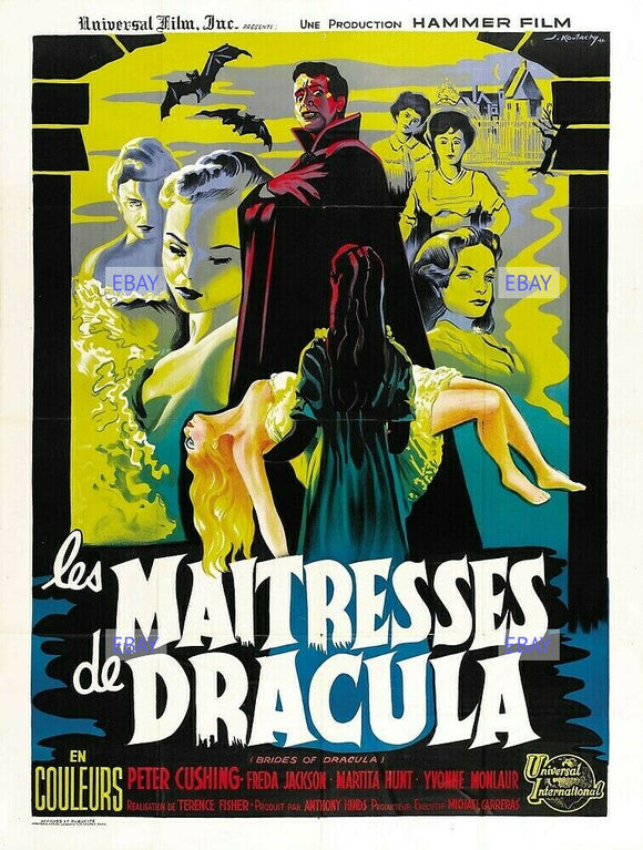 GREETING CARD / Maîtresses de Dracula, 1960 / Peter Cushing / Hammer