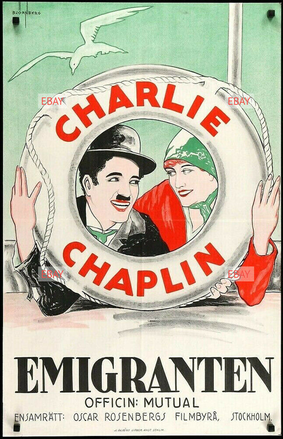 GREETING CARD / The Immigrant, 1917 / Charlie Chaplin + Edna Purvicance