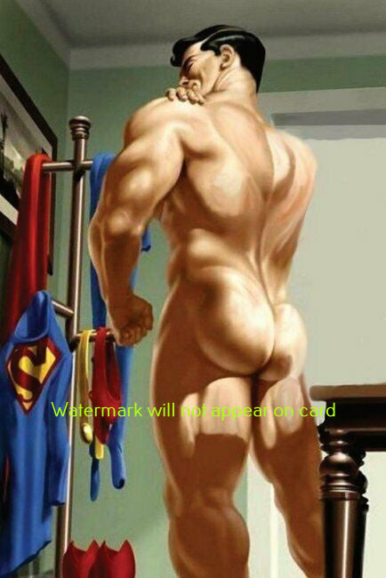 POSTCARD / Superman nude