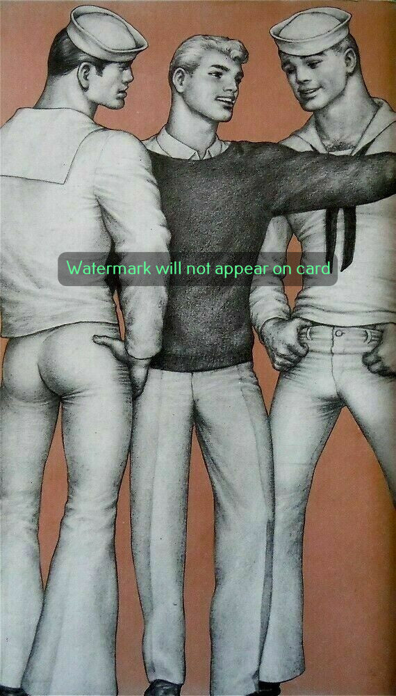 GREETING CARD / Tom of Finland / Two sailors and a friend