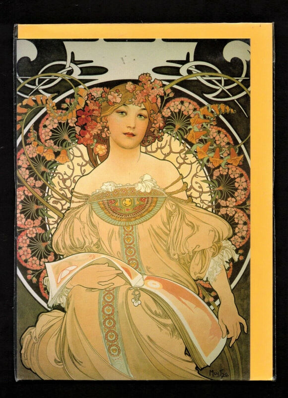 GREETING CARD / MUCHA Alphonse / Reverie, 1897