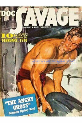 POSTCARD / Doc Savage / The Angry Ghost, 1940 / Emery Clarke